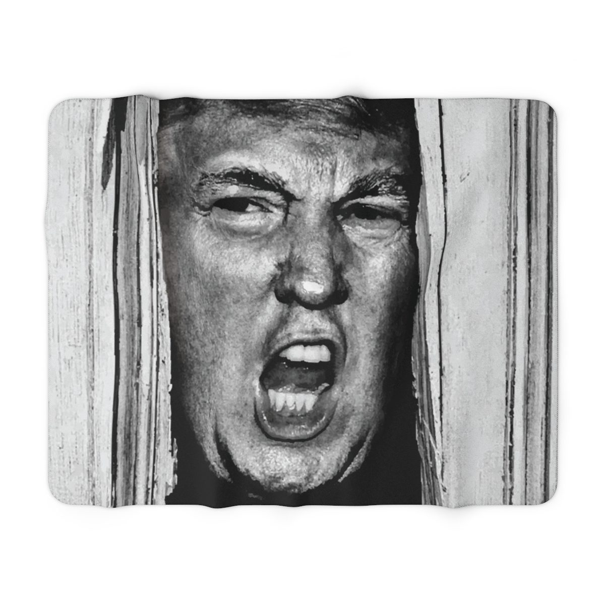 Here’s Trump! Sherpa Fleece Blanket 60″ X 80″ by Trump is Punk Rock