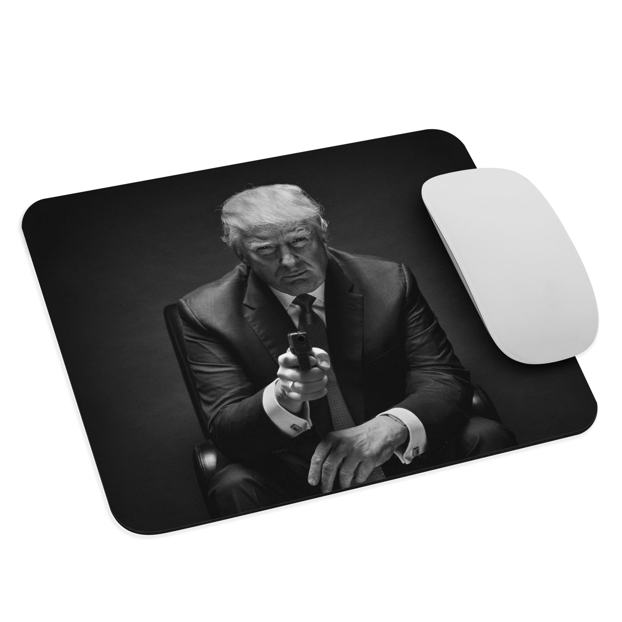 Trump Has a Gun Mouse pad by Trump is Punk Rock
