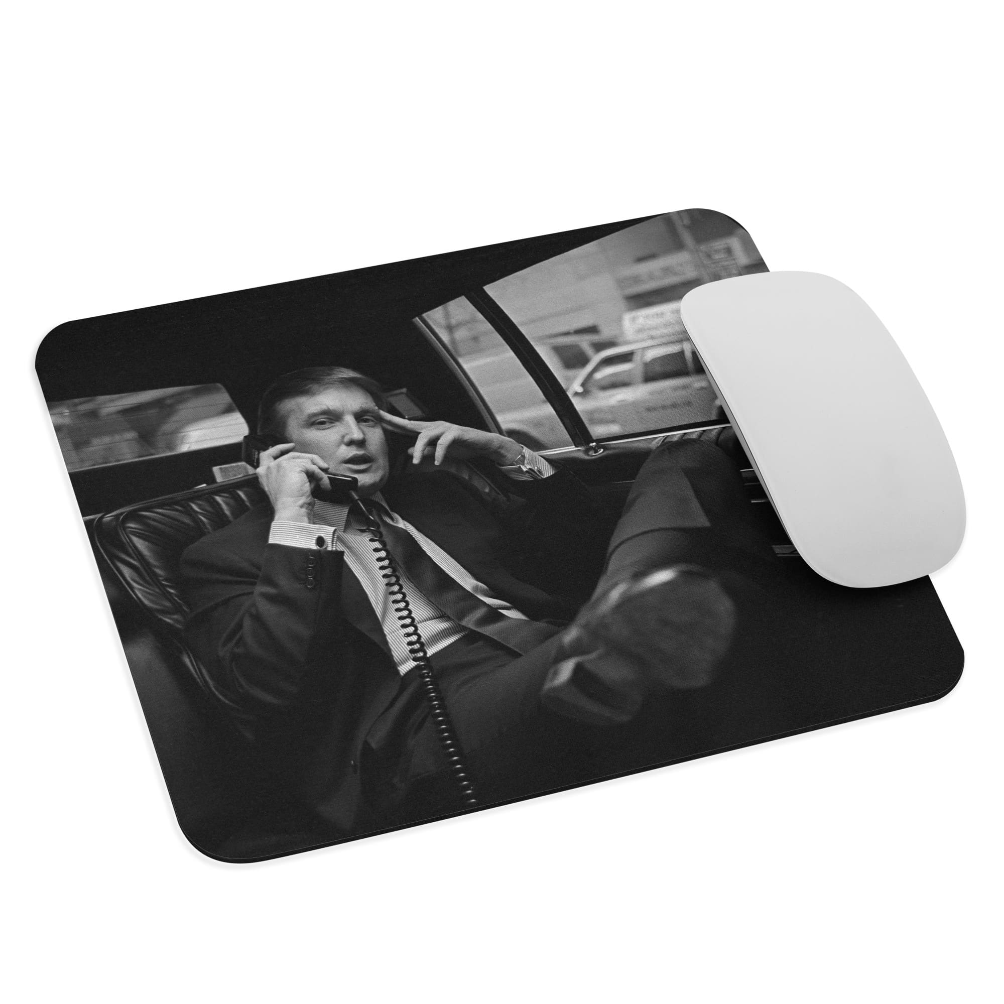 Trump Classic Limo Phone Call Mouse pad by Trump is Punk Rock